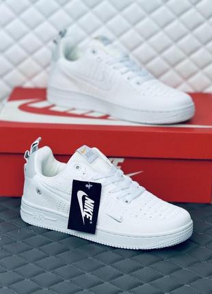 Кросівки чоловічі nike air force all white textile кроссовки найк форс мужские белые7 фото