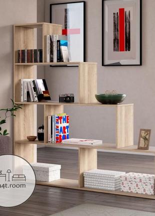 Стеллаж лесенка 6 ячеек, полка для книг и игрушек, разделитель комнаты 230 мм gp-2