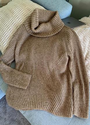 Брендовый свитер оригинал massimo dutti с люрексовой нитью лёгкое мерцание