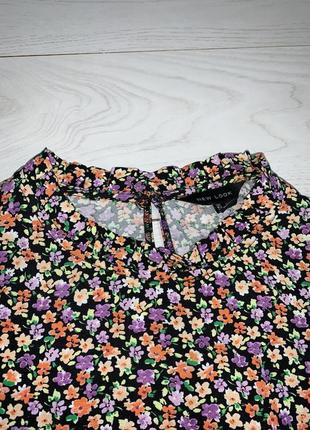 Довге плаття сукня в квітковий принт мілкі квіточки під пояс з розрізом new look 14 42 m-l6 фото