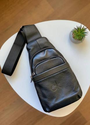 Сумка - слінг calvin klein чорна чоловіча