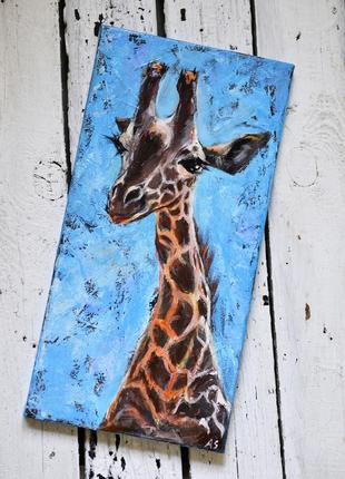 Картина авторская "giraffe", 40х20 см (акрил, холст)