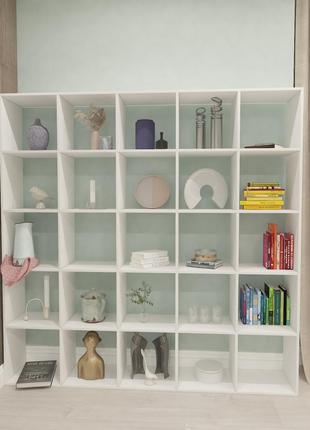 Стеллаж для дома, полка для книг и игрушек, разделитель комнаты на 25 ячеек, книжный шкаф l-25
