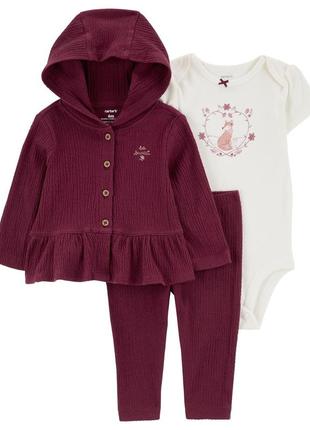 Carter*s новий костюм трійка для дівчинки