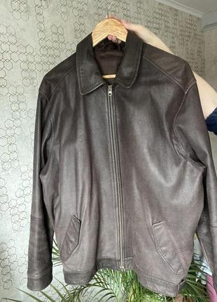 Куртка шкіра бомбер leather pelle