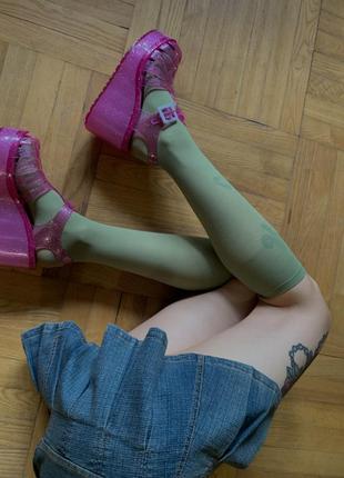 Желейныеі сандалі, босоніжки на платформі2 фото