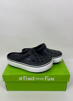 Платформа крокс crocs platform чорні жіночі