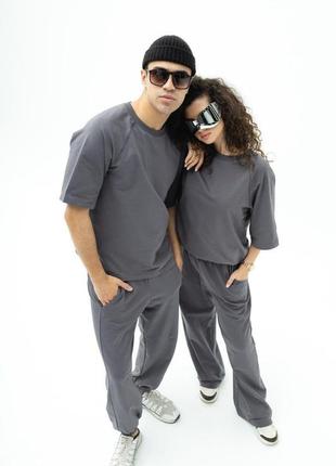 Мужской спортивный костюм двойка «кука» ткань двунитка петля цвет серый мужский костюмы в спортивном стиле8 фото