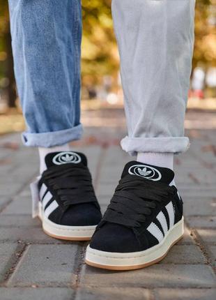 Жіночі кросівки adidas campus 00s black white | smb2 фото