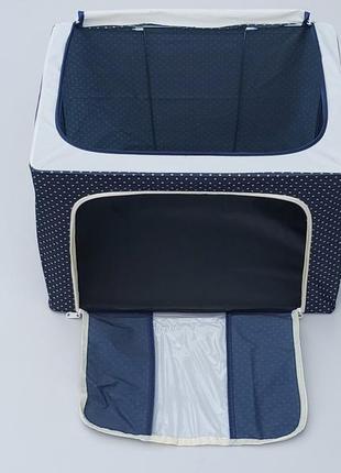 Коробка-органайзер каркасна синього кольору ш 50 * д 40 * в 33 см. для зберігання2 фото