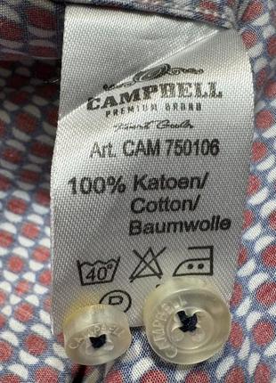 Рубашка campbell, premium brand, 100% хлопок, l. новая!8 фото