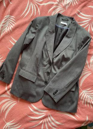 Базовий сірий оверсайз піджак жакет