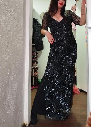 Платье вечернее в пол размер л