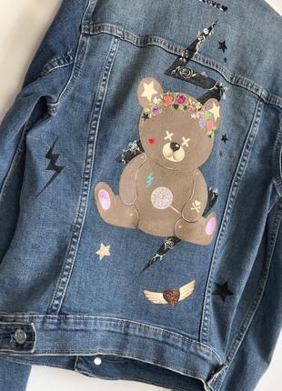 Куртка джинсовая с ручной росписью