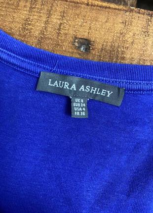 Женская хлопковая футболка laura ashley (лаура эшли срр идеал оригинал синяя)4 фото