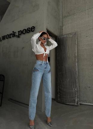 Женские джинсы с молниями туречина 100% коттон2 фото