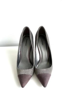 Красивые серебряные туфельки на шпильке graceland4 фото