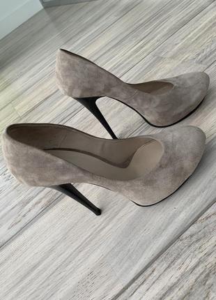 Стильные итальянские замшевые туфли на платформе du monde💎
