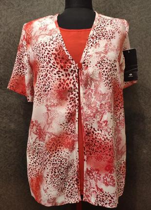 Блузка нарядная летняя canda 100% вискоза