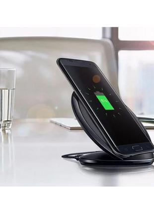 Быстрая беспроводная зарядка для телефона fast charge wireless s7 беспроводная зарядная цвет: черный3 фото