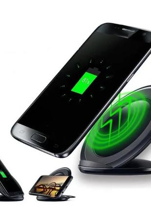 Быстрая беспроводная зарядка для телефона fast charge wireless s7 беспроводная зарядная цвет: черный4 фото