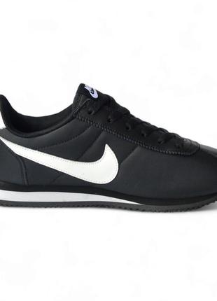Мужские черные спортивные удобные кроссовки nike весенние-осенни,кожа/нейлон,человеческая обувь на весну