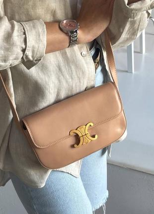 Брендова сумка celine classique triomphe bag beige