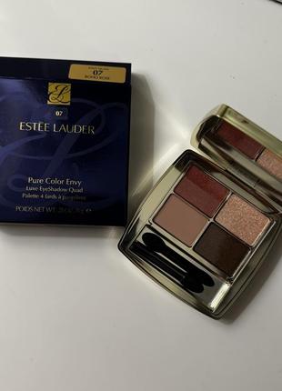 Тіні для повік estee lauder pure color envy luxe eyeshadow quad, 07 boho rose