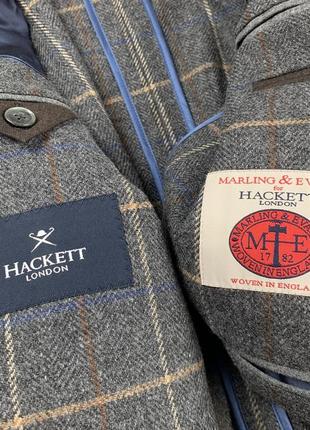 Hackett london twed blazer мягкий твидовый пиджак блейзер6 фото
