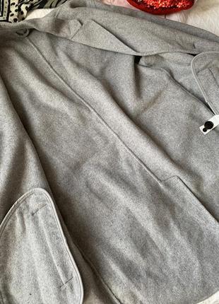 Базовое серое мужское шерстяное пальто 50% шерсть зара6 фото