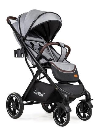 Прогулянкова коляска ninos nava light grey