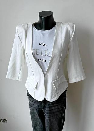 Белый пиджак ad lib накидка блейзер с рукавом три четверти