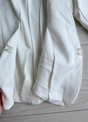 Белый пиджак ad lib накидка блейзер с рукавом три четверти8 фото