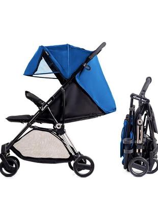 Легкая стильная прогулочная детская коляска книжка ninos mini 2 nm2022nv navy