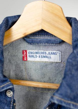 Levis брендовая джинсовка левис на молнии, темно синяя джинсовая куртка8 фото