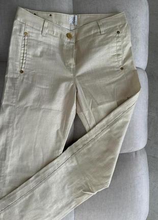 Актуальні світлі брюки vdp золотисто-бежевого кольору1 фото