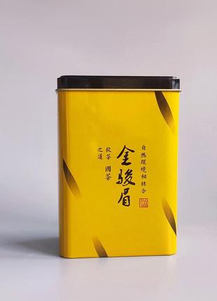 Красный чай цзинь цзюнь мэй "золотые брови" в металлической баночке (1шт, 125г)1 фото