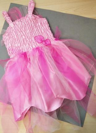 Розовое платье фея бабочка цветочка платья