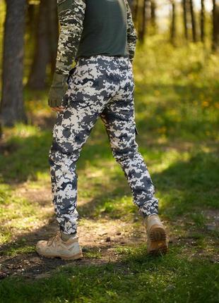 Чоловічі легкі весняні штани військового стилю високої якості зелений піксель5 фото