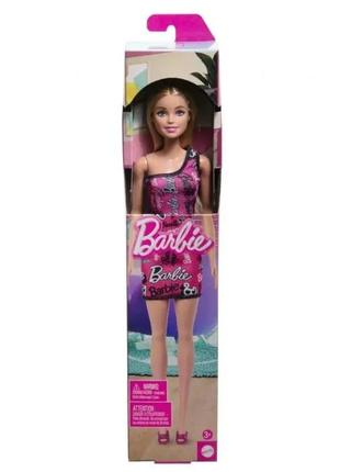 Лялька barbie "супер стиль" у брендованій сукні – блондинка