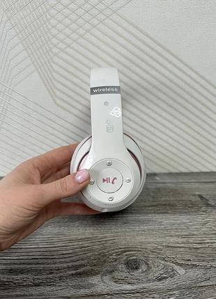 Бездротові навушники повнорозмірні/накладні з bluetooth 5.0/fm/tf карта a6s рожеві7 фото