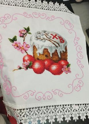Вышитое полотенце на пасхе 7