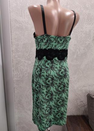 Красивое вечернее платье - сарафан из вискозы с кружевом5 фото
