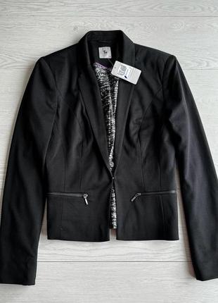 Черный пиджак блейзер жакет tu1 фото