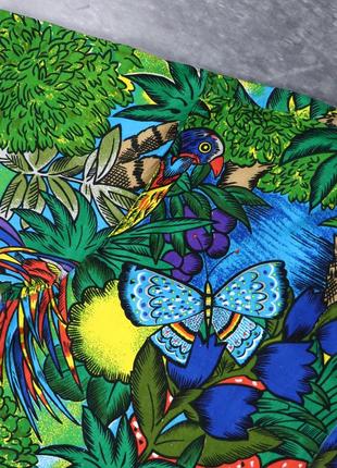 Винтажная фуллпринт гавайская оверсайз рубашка с 90х. яркая разноцветная цветы птицы пальмы. american vintage y2k серф carhartt5 фото