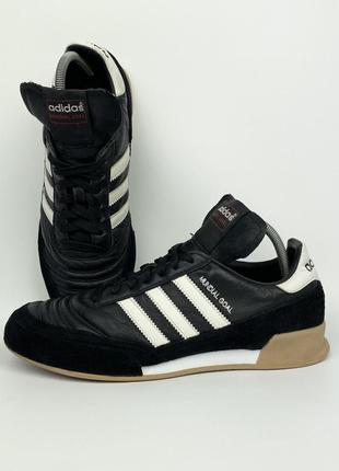Профессиональные футзалки adidas mundial goal 19310 оригинал кожаные бутсы размер 39.5 черные2 фото