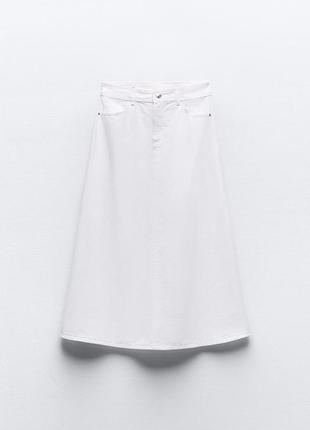 Джинсовая юбка средней длины z1975 в стиле накидки3 фото