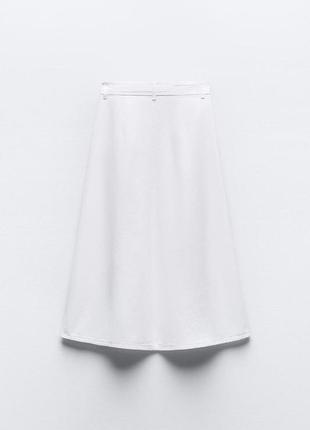 Джинсовая юбка средней длины z1975 в стиле накидки4 фото