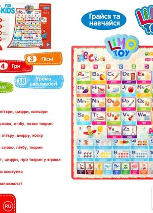 Плакат обучающий игровой "букварик" 7031 eng