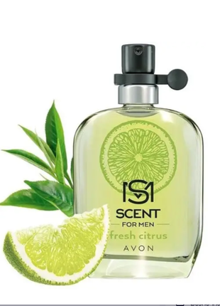 Туалетна вода чоловіча scent essense mix fresh citrus (avon, 30 мл)